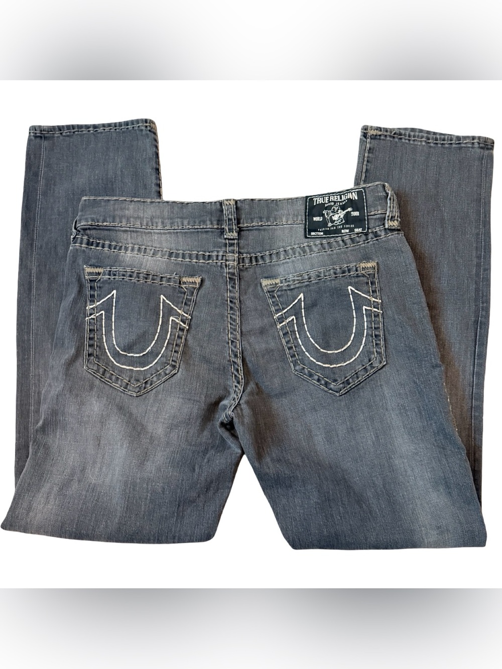 True Religion Ricky Jeans Men’s 36 Grey Relaxed Straight Y2K
